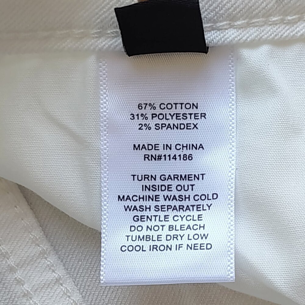 Frye High-Rise Straight Leg Jeans Off-White Relaxed Stretch Women Sz 8/29 EUC - Picture 13 of 13